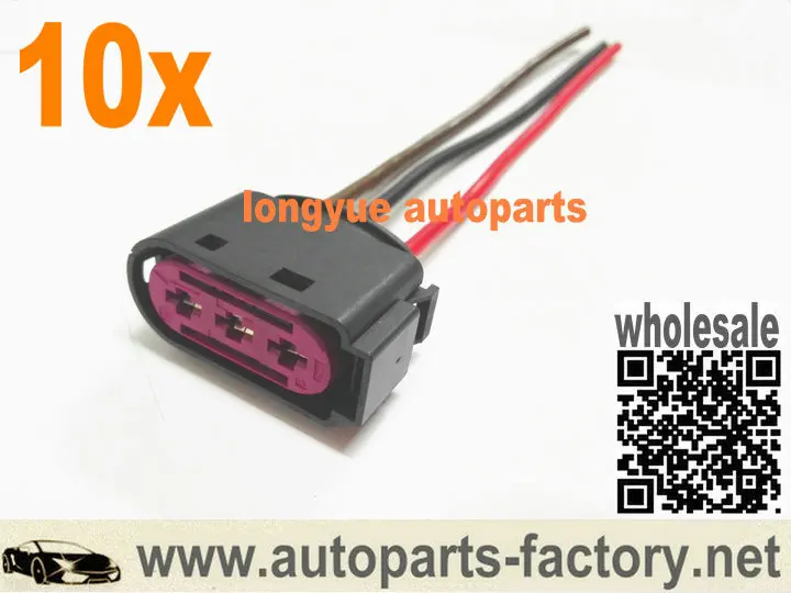 

longyue 10pcs 3 way/pin OEM Fuse Box Connector Plug 1J0 937 773 case for VW Beetle Bora Jetta Golf MK4 AUDI A3 TT 6"