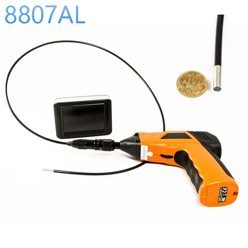

Explorer 8807AL Inspection Camera BOROSCOPE 1M Cable 4.5 mm 3.5" LCD Recordable Wireless Inspection Camera / Video Borescope