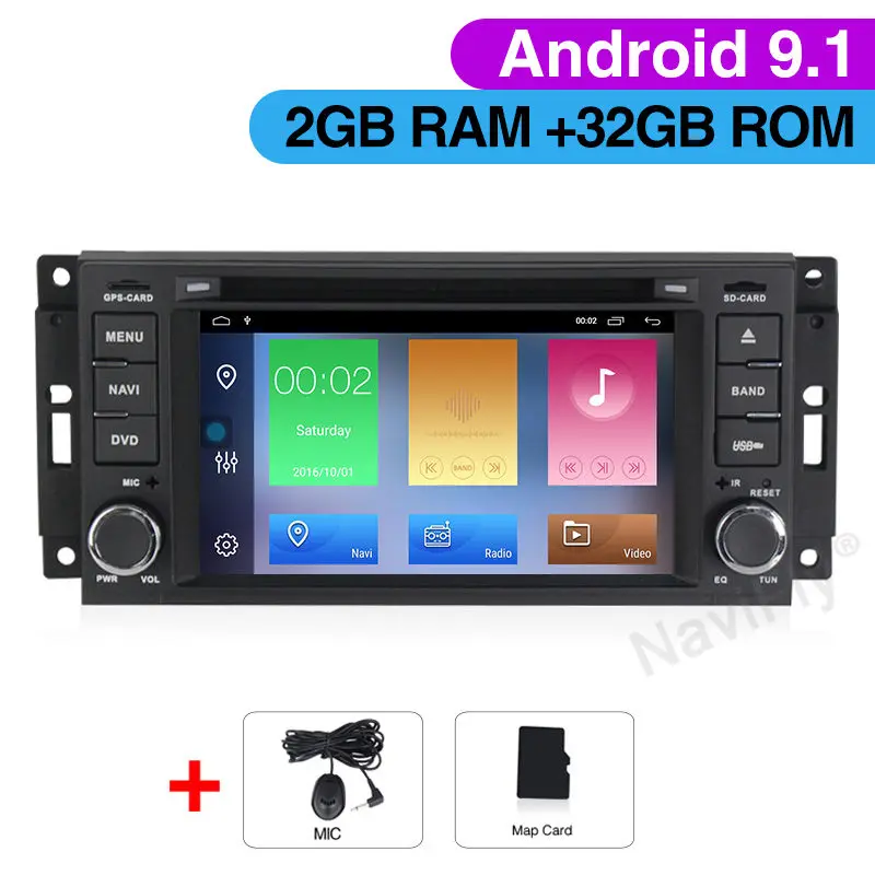 Android 9,1 автомобильный dvd мультимедиа gps Wi-Fi Canbus для Jeep libery, Wrangler Compass Commander Grand Cherokee Dodge Caliber Journey - Цвет: Car dvd