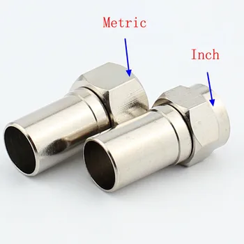 

50pcs Single Cold Pole 75-5 F Connector TV Satellite Connector Metric or Inch All Copper