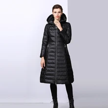 Women Down Parka 2018 New Brand Winter Long Jacket Female Casual Thick Hooded Parka Outwear Warm White Duck Down Coat FR1005 цена Women Down Parka 2018 New Brand Winter Long Jacket Female Casual Thick Hooded Parka Outwear Warm White Duck Down Coat FR1005 цены онлайн
