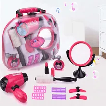 Girl simulation makeup toy handle box pretend toy set child makeup hairdressing plastic toy girl beauty fashion game