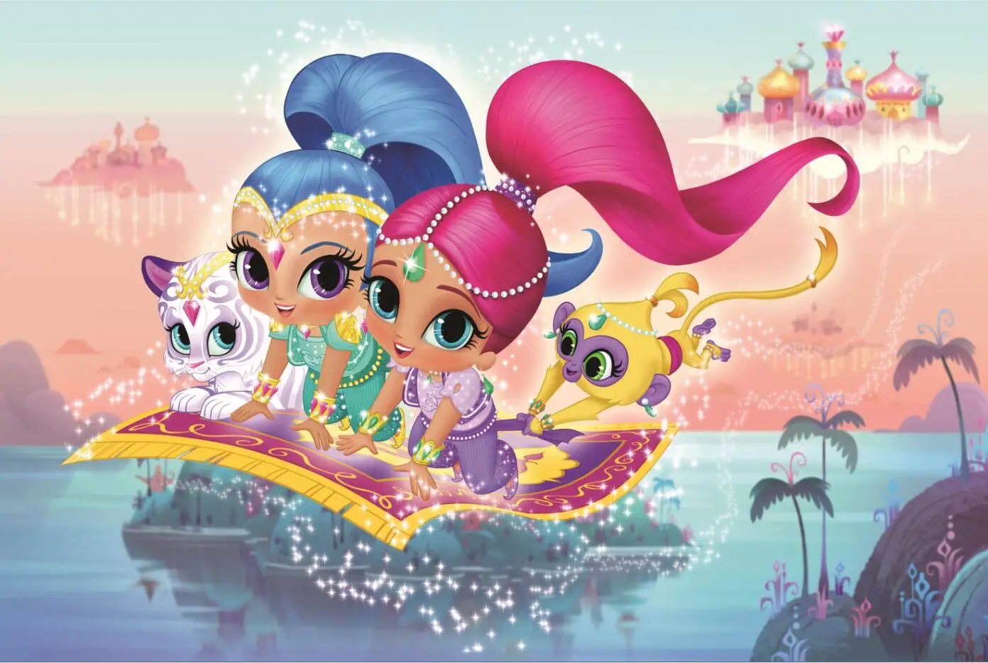

SHANNY Vinyl Custom Photography Backdrops Prop Shimmer and shine Cartoon Theme Photography Background SS-00028