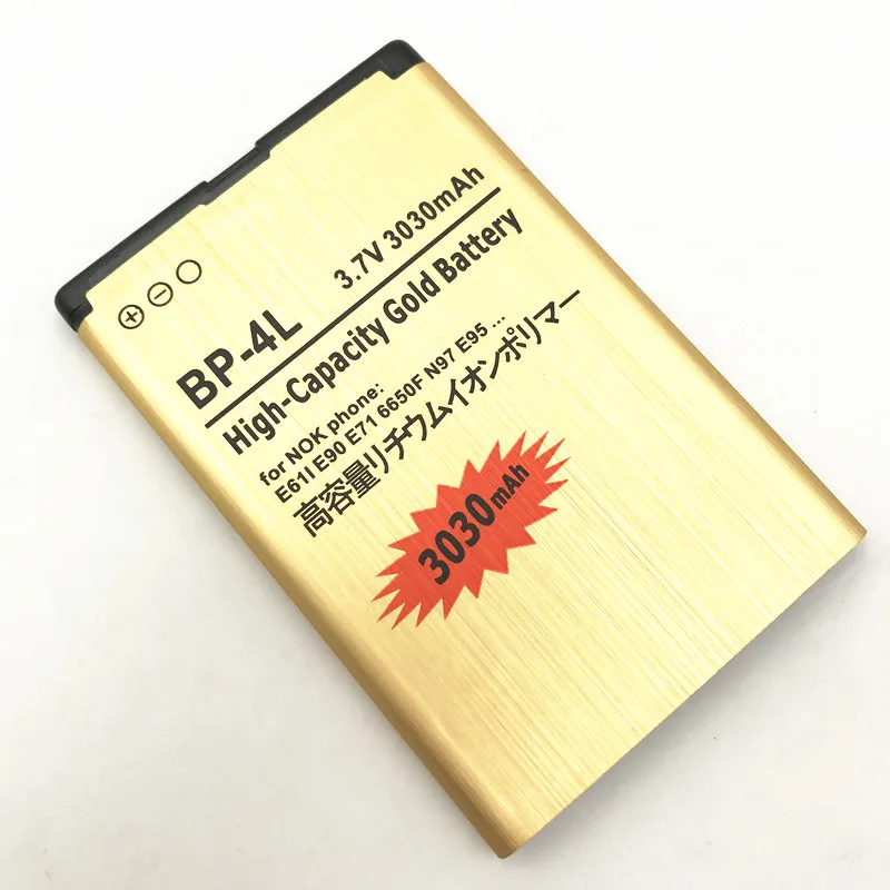 

New Golden bateria BP-4L BP4L Mobile Phone Battery for NOKIA E61i E63 E90 E95 E71 6650F N97 N810 E72 battery