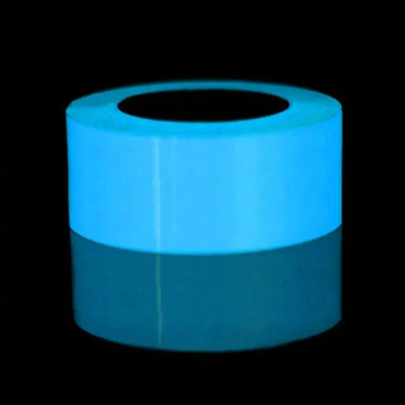 4cm blue 3 цвета светящаяся лента ПВХ пленка флуоресцентная световая лента сценический предупреждающий знак светящийся клей самоклеящаяся лента домашний декор - Цвет: 4cm blue