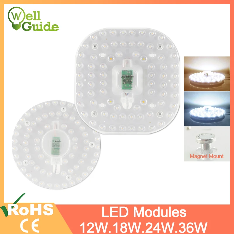 

Ceiling Light 12W 18W 24W 36W LED Module Source Ceiling Lamp AC220-240V Source Round Bedroom Kitchen Indoor Lighting living room