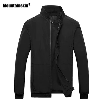 

Mountainskin New Men's Casual Jackets Spring Autumn Slim Coat Solid Color Outerwear Male Bomber Jacket Mens Brand Clothing SA541