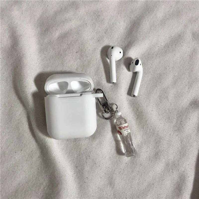 DIY милый силиконовый чехол для Apple аксессуары для airpods Bluetooth наушники защитный чехол мультфильм сумка анти-потеря ремень