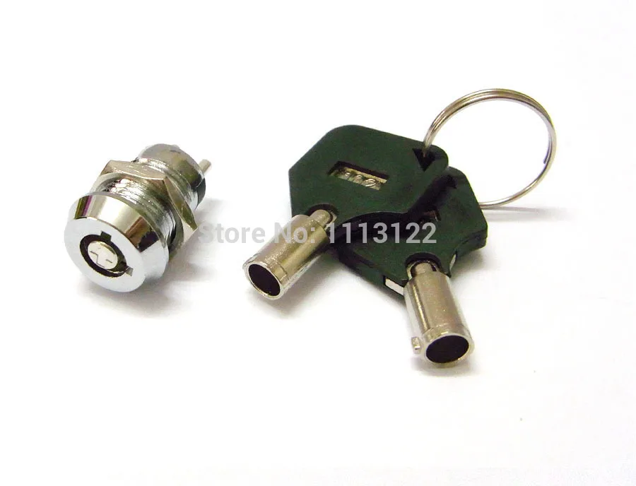 

Mini Key Switch Lock Tubular key number 102 Switch Lock with Plastic Handle Electronic Lock Two Terminals 2 key pulls 1 pc