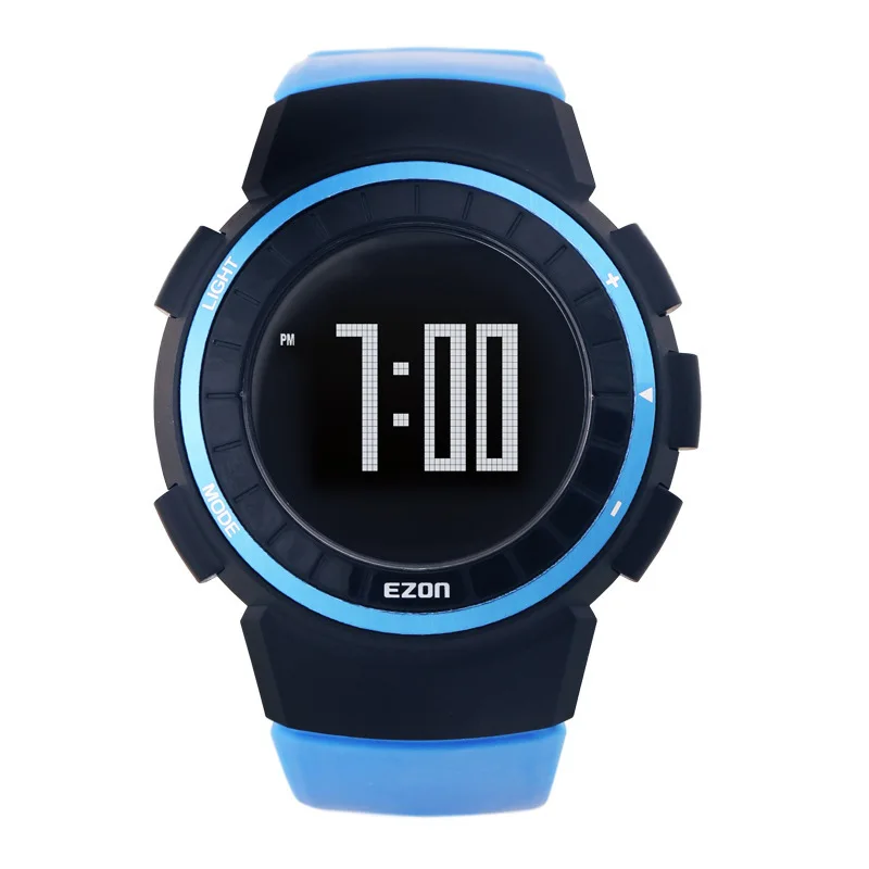 When EZON running watch pedometer distance speed calories GMT two outdoor sports men and women watch