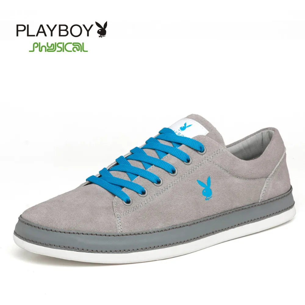 Playboy модные замшевые мужская повседневная обувь со шнуровкой Мужская обувь для вождения Удобная Обувь Sapato masculino
