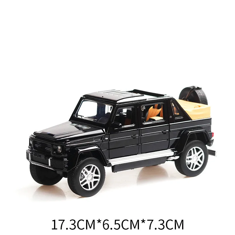 

For Mercedes-Benz for Maybach G650 Car Model Speed Wheels Alloy Sound Light Pull Back Diecast Toy Car Model Off-road Vehicles