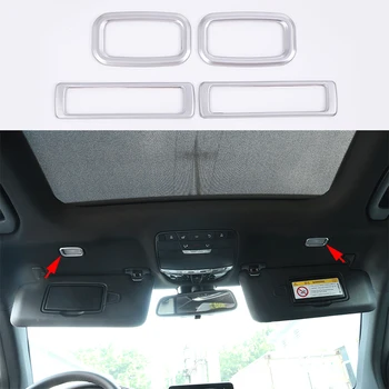 

4x Chrome plate ABS Inner Reading Light Cover Trim For Mercedes-Benz GLC Class X205 2016-2017& C Class W205 2015-2017