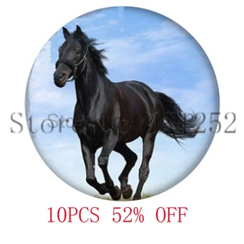 

Horse large animal that Handsome appearance with black fur necklace keyring bookmark cufflink earring
