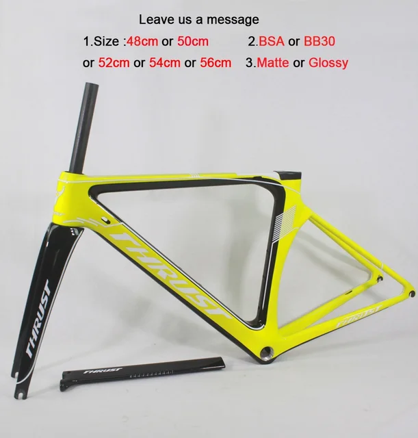Thrust Carbon Frame Road 17 48 50 52 54 56 Cm Carbon Bike Frame Road Bicycle T1000 Bsa 30 Yellow 8 Colors Bsa 30 Carbon Frame Roadcarbon Bike Frame Road Aliexpress