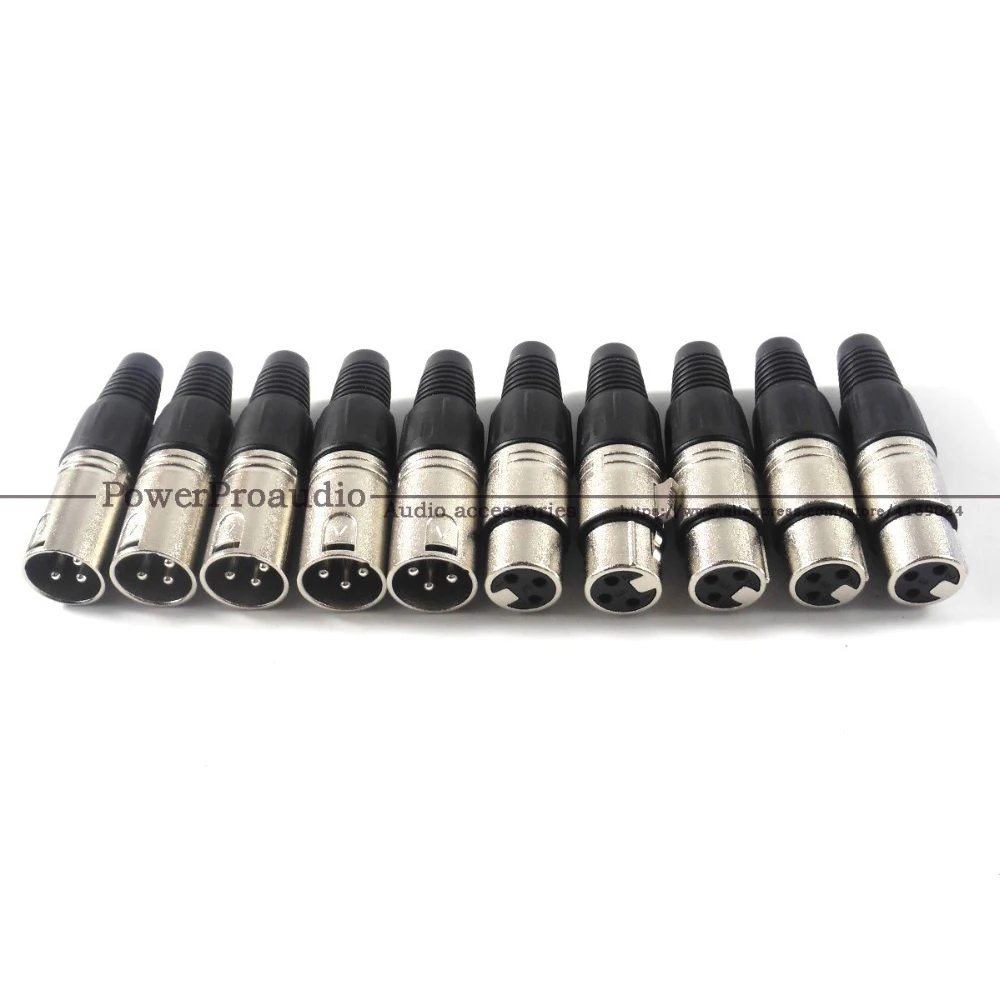 

Quality 10PCS/LOT NC3MXX NC3FXX for NEUTRIK Male and Female XLR Connector Plug 3pin Microphone Plug Jack for DJ audio equipment