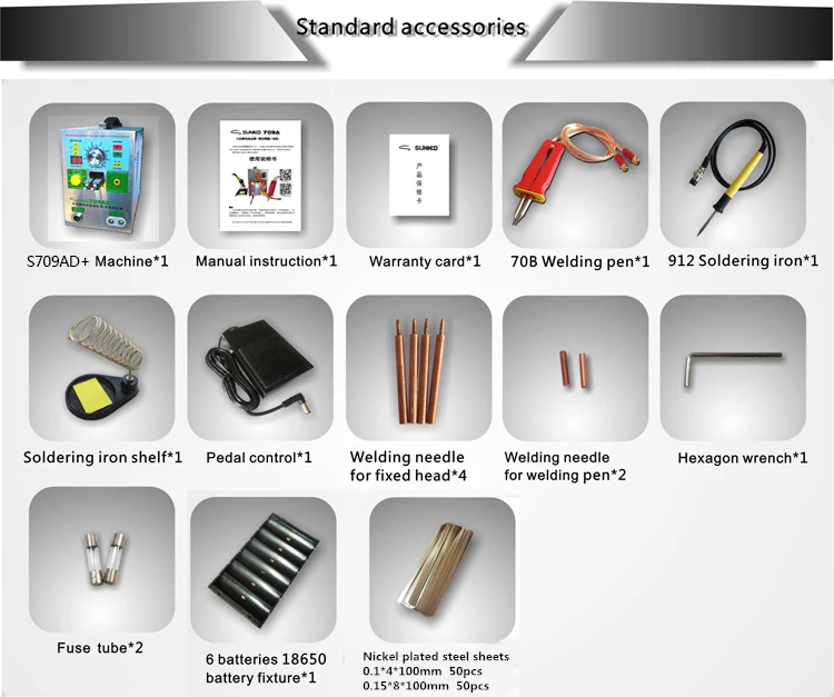 SUNKKO 709AD + 4 в 1 сварочный аппарат фиксированной импульсной сварки постоянная температура пайки срабатывает индукции точечной сварки