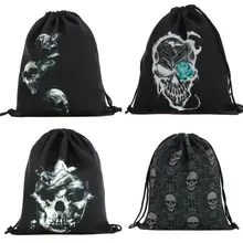 Ishowtienda сумка с Кулиской многоцветные рюкзаки Хэллоуин Конфеты Подарочная сумка пакет Карман 3D печать шнурок рюкзак bolso