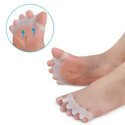 Мягкий силиконовый гель для ухода за кожей ног бурсит большого пальца стопы протектор пять отверстий разделитель пальцев распрямитель