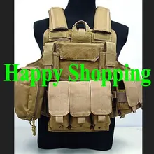 Тактическая сверхмощная облегченная модульная система переноски снаряжения Запорная планка Перевозчик охотничий жилет песок