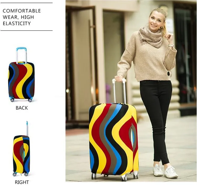 Высокое качество мода путешествия эластичность чемодан защитный чехол тележка Чехол путешествия чемодан пылезащитный чехол для 18 до 28