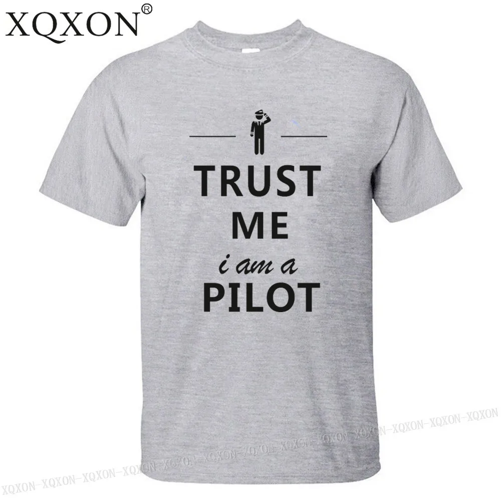 XQXON новая стильная мужская повседневная футболка с коротким рукавом Trust Me I Am Pilot