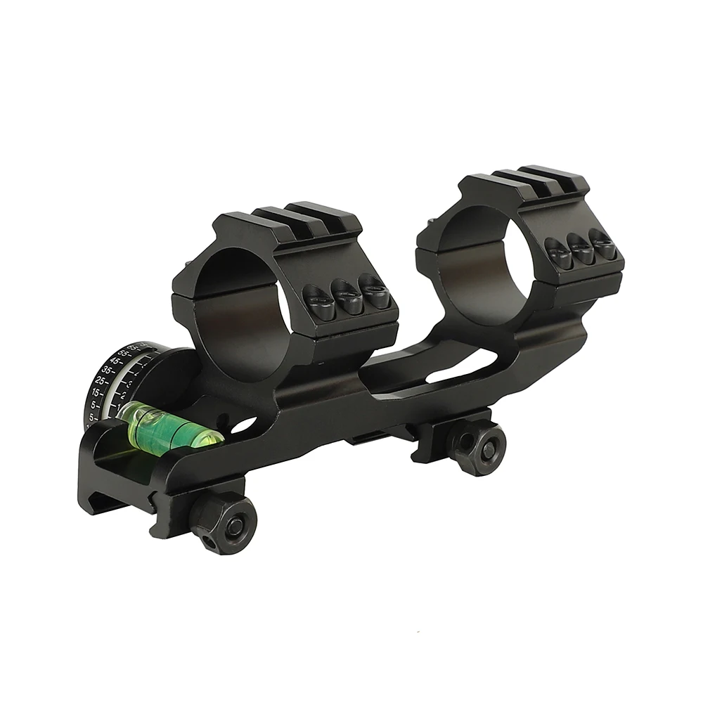 Escopo de Montagem Ferroviário com Trilho de Flutuação Livre e Nível de Bolha Ohhunt Caça Offset Bi-direção 30mm Anéis 21mm Picatinny 25.4mm 4 Ohhunt caça escopo de montagem offset bi-direção