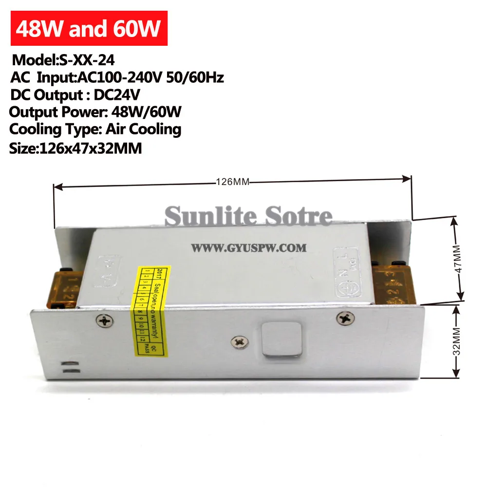24V 48W 和60W