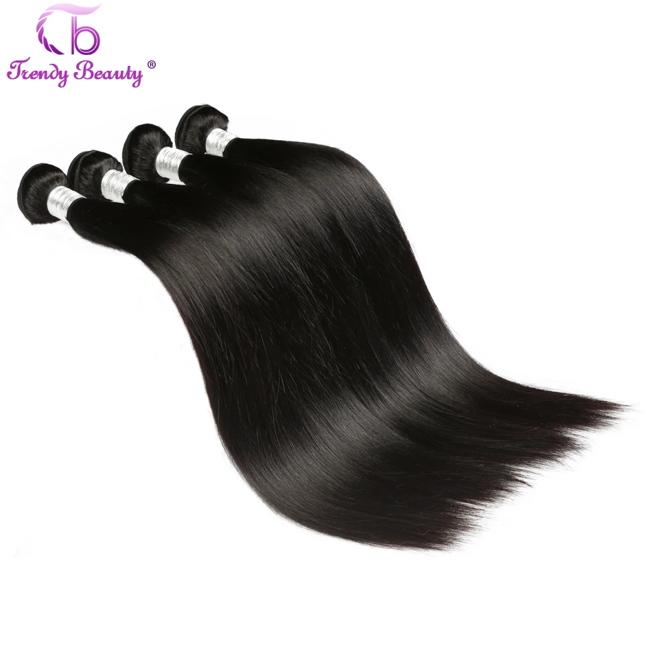 Trendy Beauty Peruvian Straight Hair 1/3/4 Bundles 100 % Human Hair Weave Bundles Non-Remy Hair Extensions Free Ship 8-30 inch