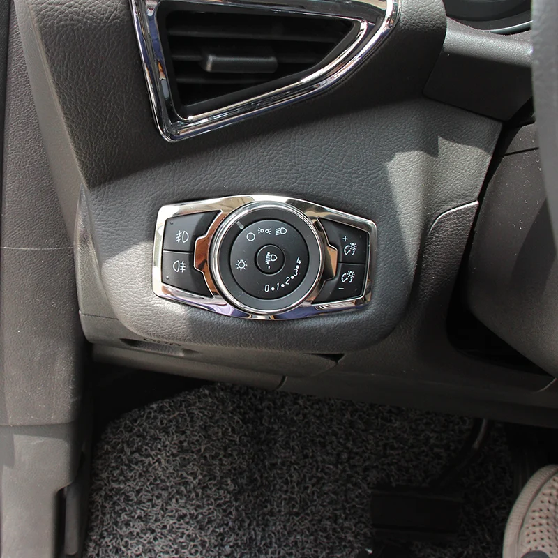 Stainless Steel Headlight Switch Cover Stickers For Ford Focus 3 Mk3 Stainless Steel Headlight Switch Cover Stickers For Ford Focus 3 Mk3 Mk4 Kuga 2017 Mustang Auto Accessories In Car From Automobiles