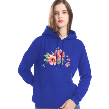 

Sweatshirt For Female Hoody 2019 New Fashion Autumn Winter Brand Clothes Print Flower Kawaii Women's Hoodies Harajuku Coats Lady