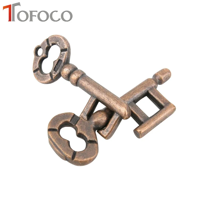 

TOFOCO IQ Brain Test Teaser of Classical Intellectual Lock Key Ring Metal Puzzle High Quality Toys for Adults