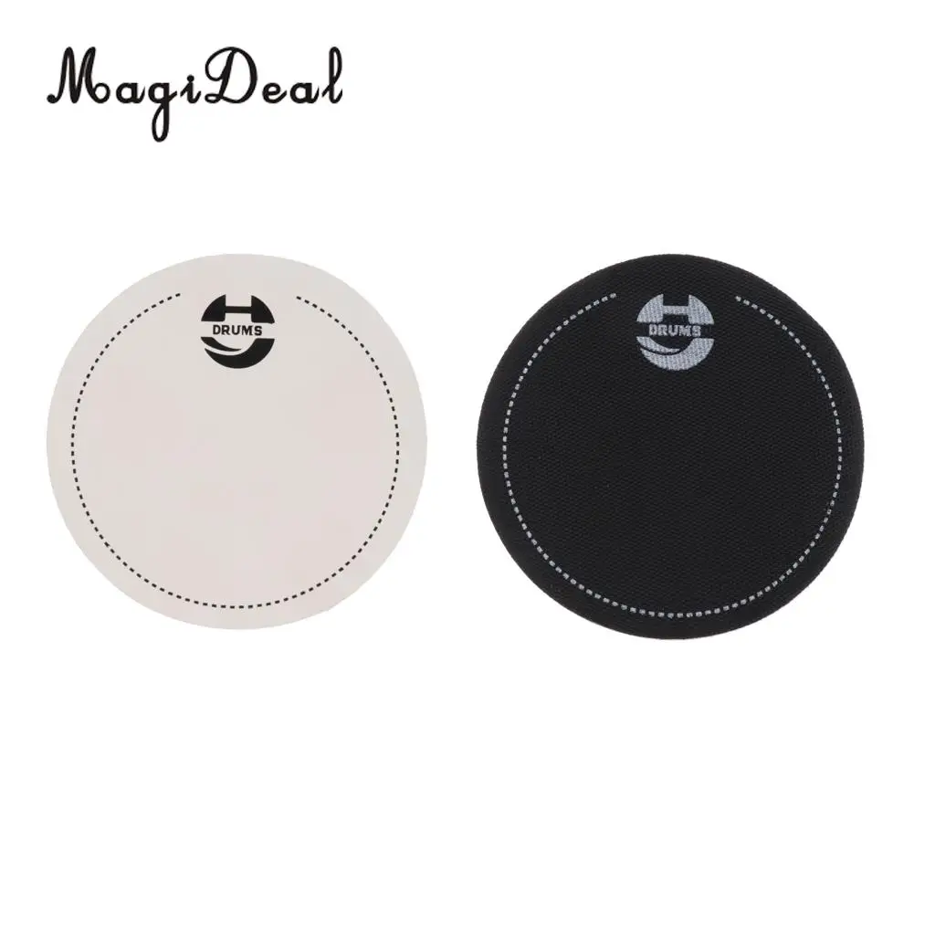 1Pcs PETG Single Step Bass Drum Patch Drumhead Protector For Percussion Musical Instrument Parts Accessories Black White