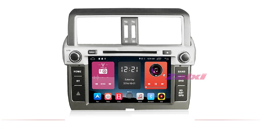 ZaiXi Android Car Multimedia Video Player GPS Car Radio Auto Radio Stereo Audio For Toyota Land Cruiser Prado 150 2014-2017 7