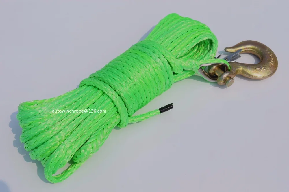 Green 6mm*15m Replacement Synthetic Rope for Winch Winch Cable,Boat