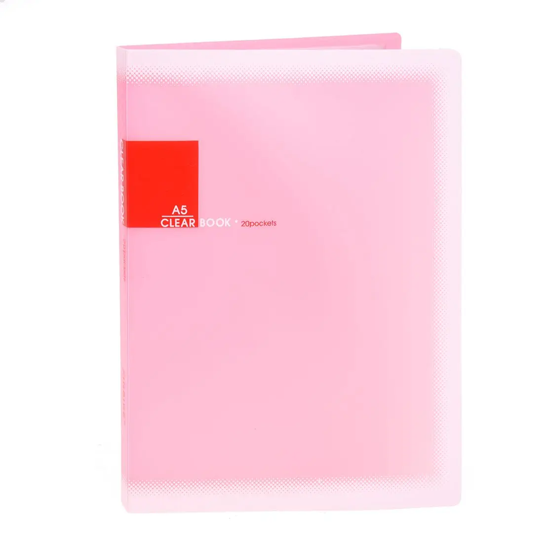 Пластик A5 Бумага 20 Карманы файл папка документов держатель, розовый