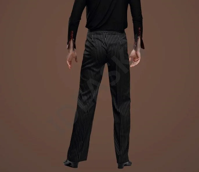Два стиля Черные Полосатые мужские латиноамериканские брюки мужские s Бальные Танцевальные Брюки мужские бальные брюки Cha Rumba Самба вальс брюки