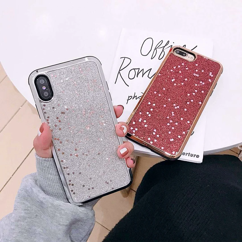 

2019 Luxury Glitter Shining Case for iPhone X 7 8 PLUS 6 6S TPU Full Cover Glitter Case for iPhone XS MAX/XS/X/XR Cover