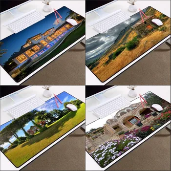 

Mairuige High Quality Anskid Wear Rubber Mousepad Table Mat Scenery Style Building Villa Garden Mice Pad To Descoption Tables