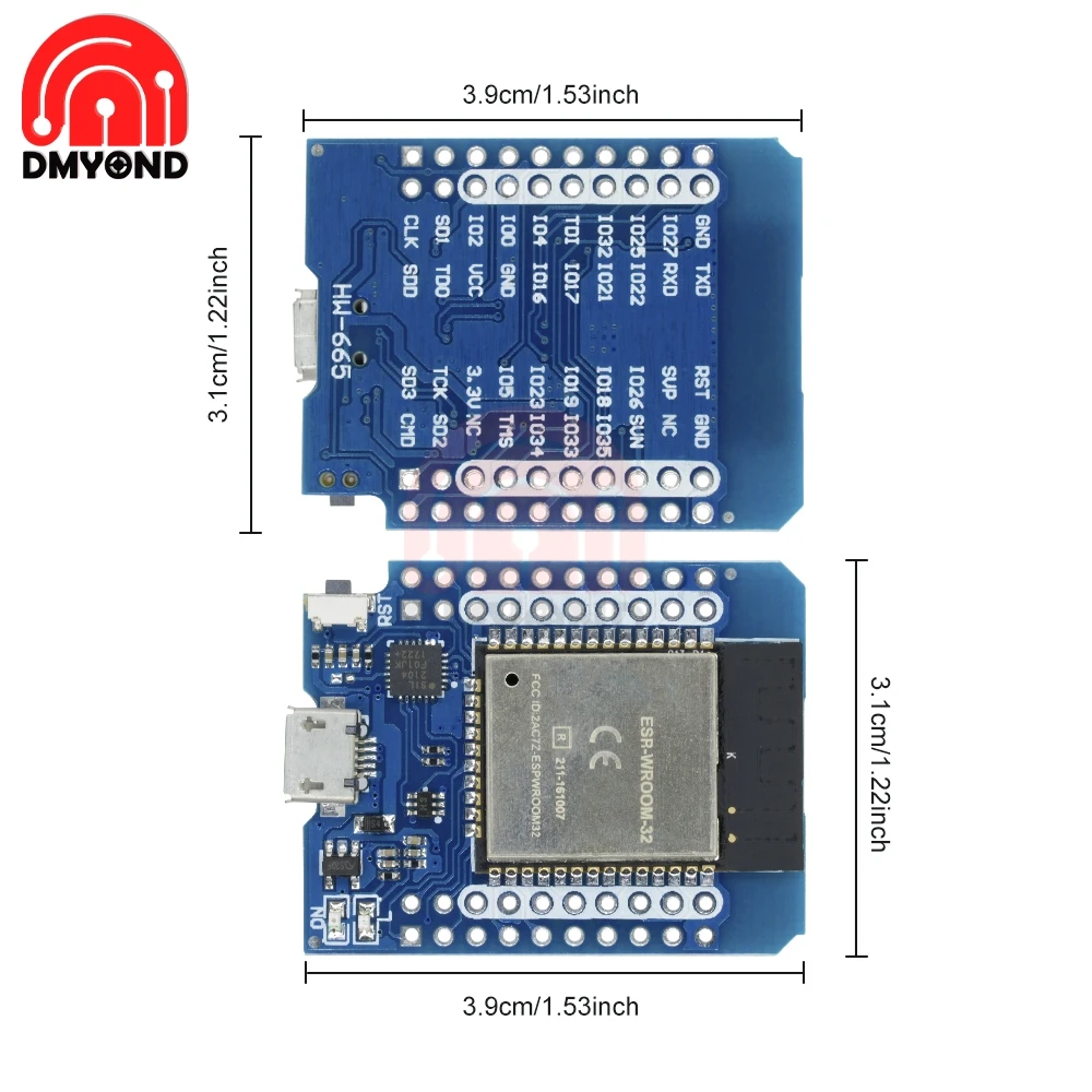 Макетная плата для Wemos Mini D1 ESP8266 ESP 32S ESP32 WIFI Bluetooth CP2104 модуль с контактами Arduino