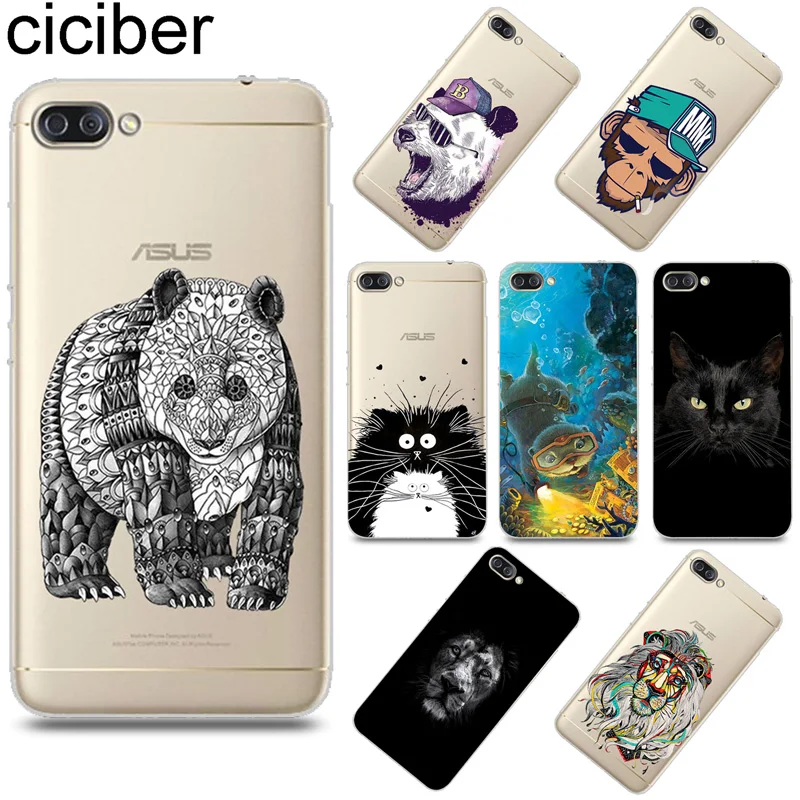 

ciciber Animal Panda Lion Cover for ASUS Zenfone 4 Max Plus Pro ZC554KL ZC520KL Soft Silicone Phone Case for ZenFone Go ZB500KL