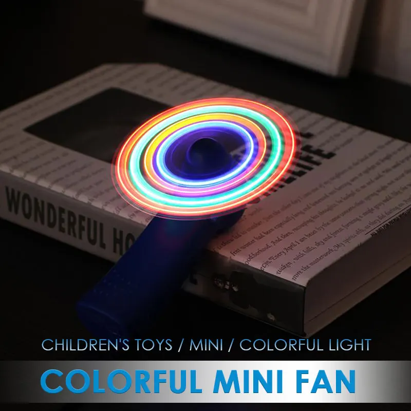 

Plastic Electric Mini Fan Electric Fan Cultivate Interest LED Practical Light Hobby Cool Light Fan Interesting