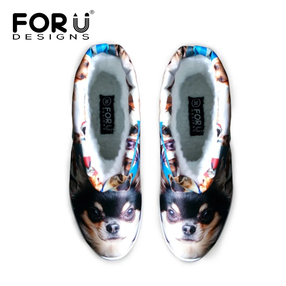 Женские зимние ботинки на меху FORUDESIGNS с 3d изображением испанского мультфильма