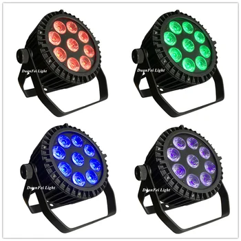 

10lot High bright led par flat waterproof led par can 9*18W dj led par can outdoor used stage rgbwauv led