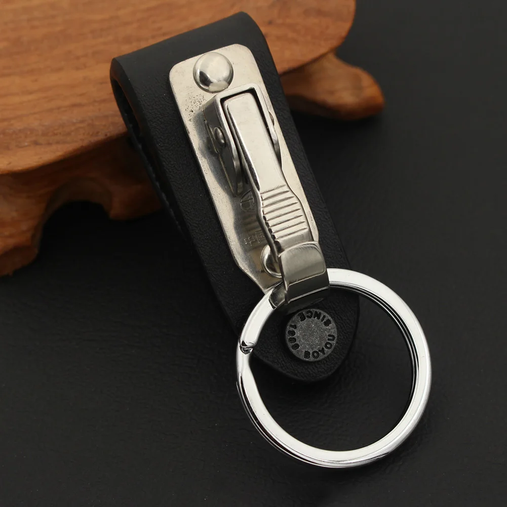 

Stainless Steel Detachable Keychain Belt Clip Key Ring Holder For Car Key NEW
