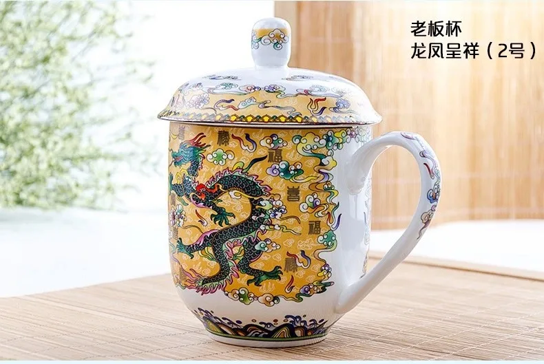 Кружка Dragon boss, керамическая кружка с крышкой, рекламная кружка из костяного фарфора, полная печать, кружка dragon для чая и кофе, высокое качество