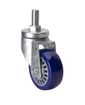

1PC EDL Heavy 4 Inch Casters Wheels 250Kg Polyurethane Wheels Castors Thread Screw Bearing Swivel Roller Industrial for trolley
