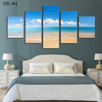

5 Panels(No Frame) beautiful sea Modern Wall Decor Print on Canvas Oil Painting Canvas Painting for Christmas Gift