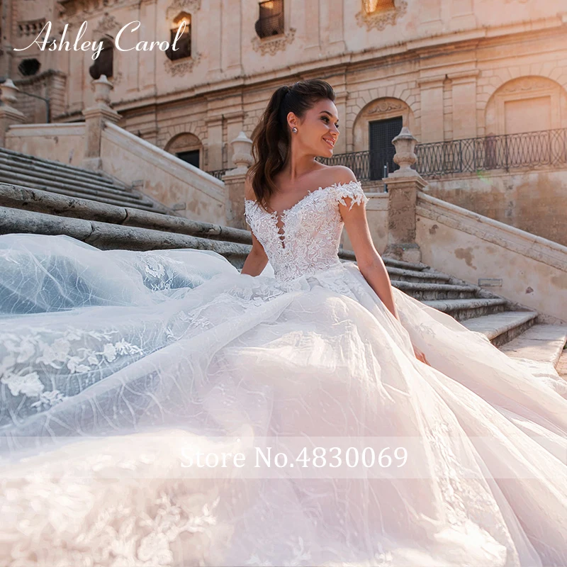Ashley Carol Luxury Wedding Dresses For Women Princess Off Shoulder Appliques Sweetheart Wedding Gown Vestidos De Novia 5
