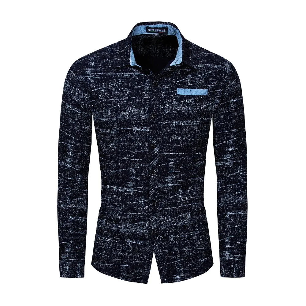 New Arrival Casual Business Men Dress Shirts Luxury Brand Long Sleeve